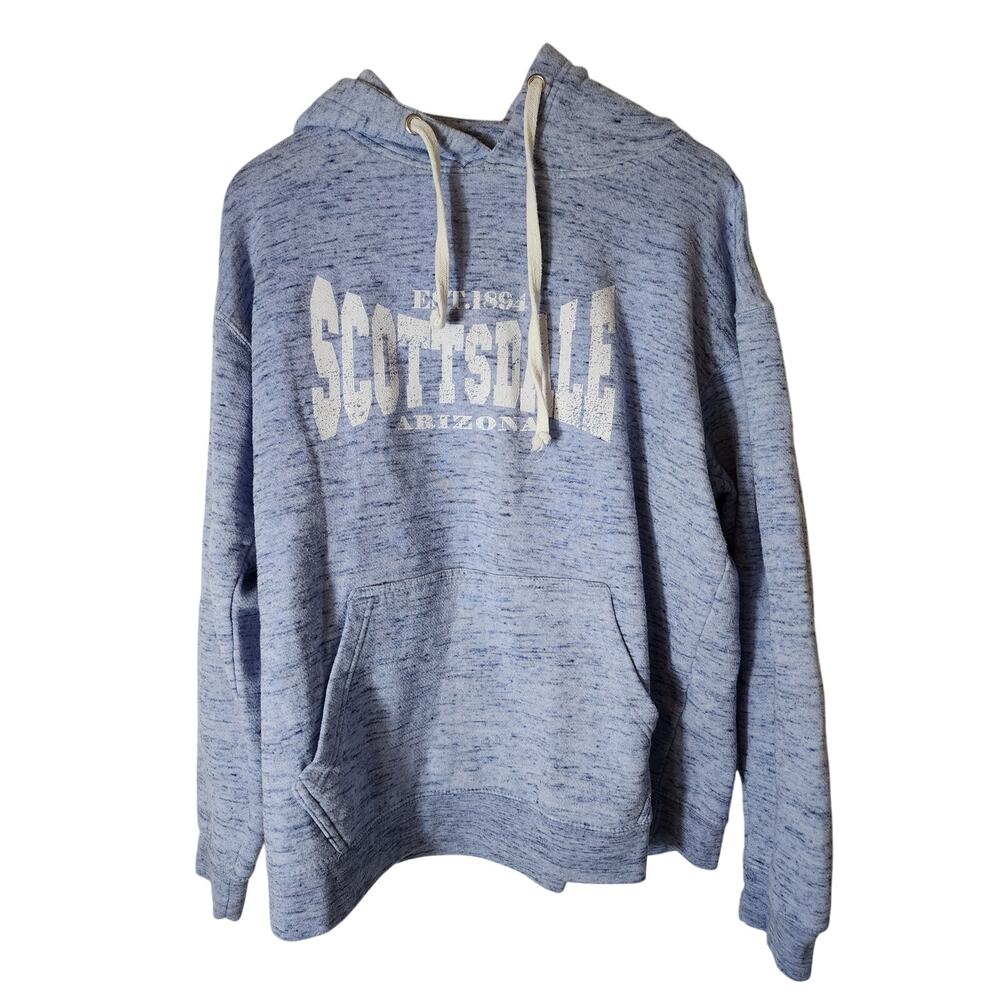 SCOTTSDALE ARIZONA Heather Blue Active Outdoor Sporty Hoodie SZ L